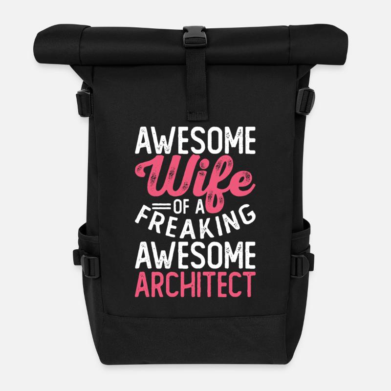 Architekt - Rolltop Rucksack - Schwarz