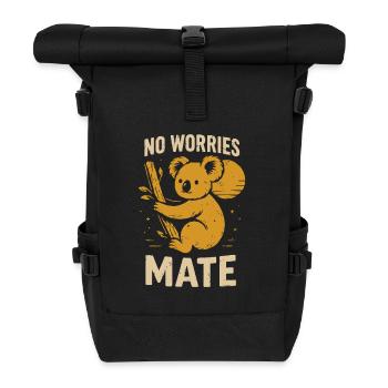 Kein Stress, Kumpel - Rolltop Rucksack - Schwarz - Vorne