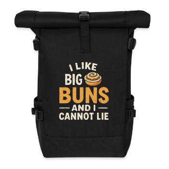 Ich mag große Brötchen - Rolltop Rucksack - Schwarz - Vorne