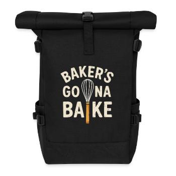 Backhelden im Einsatz - Rolltop Rucksack - Schwarz - Vorne
