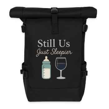 Première soirée de rendez-vous après bébé Nouveaux parents à nouveau - Sac à dos roll top - noir - Devant