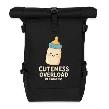 Cuteness Overload in Progress - Rolltop Rucksack - Schwarz - Vorne