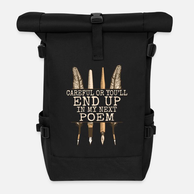 Vorsicht Oder Du Landest In Meinem Nächsten - Rolltop Rucksack - Schwarz