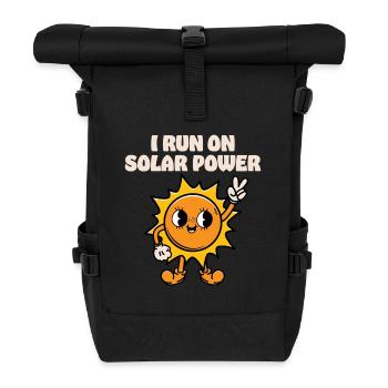 I run on Solar Power - Roll Top Backpack - black - Front