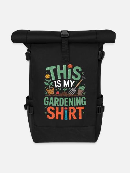 Lustiges Shirt für Gärtner*innen - Rolltop Rucksack - Schwarz
