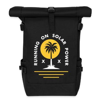 Running on Solar Power - Roll Top Backpack - black - Front