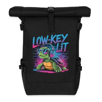Low-Key Lit Schildkröte - Rolltop Rucksack - Schwarz - Vorne