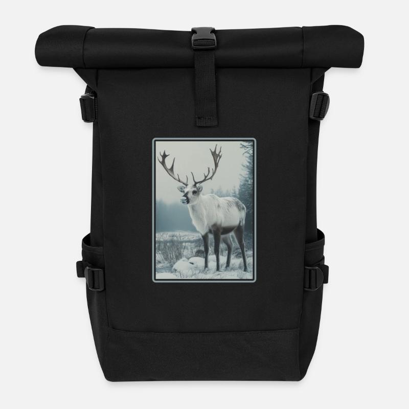 Rentiere Rentier - Rolltop Rucksack - Schwarz