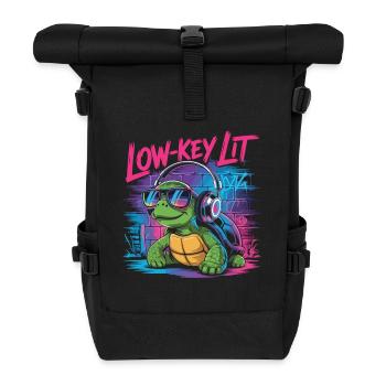 Low-Key Lit Schildkröte - Rolltop Rucksack - Schwarz - Vorne