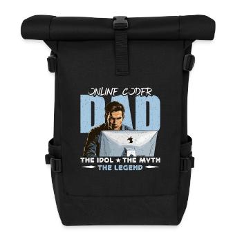 Codeur en ligne Papa L’idole Le mythe Le développeur - Sac à dos roll top - noir - Devant
