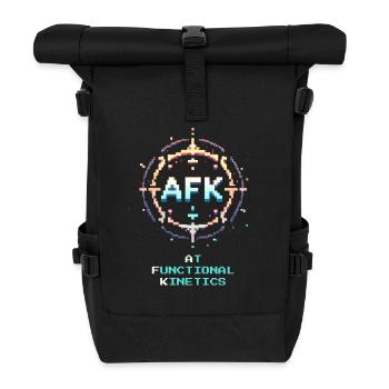 Ergotherapie Motorik Training Retro Pixel Art - Rolltop Rucksack - Schwarz - Vorne