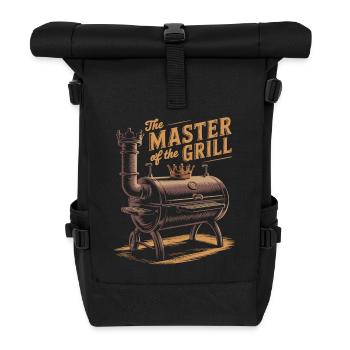 Grillkönig - Meister des BBQ - Rolltop Rucksack - Schwarz - Vorne