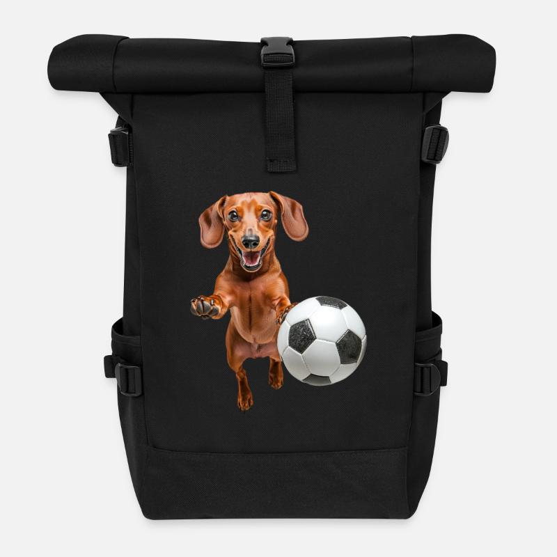 Dackel - Rolltop Rucksack - Schwarz