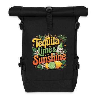 Summer, sun, tequila - Roll Top Backpack - black - Front