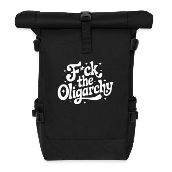 Anti Billionaires Smash the Oligarchy Funny - Roll Top Backpack - black - Front