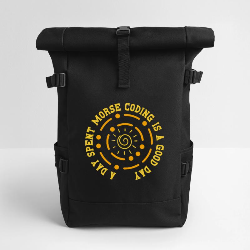 Morsecode Morse Code A Day Spend Morse Coding Rolltop Rucksack