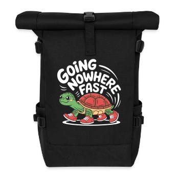 Turtle pace in style - Roll Top Backpack - black - Front