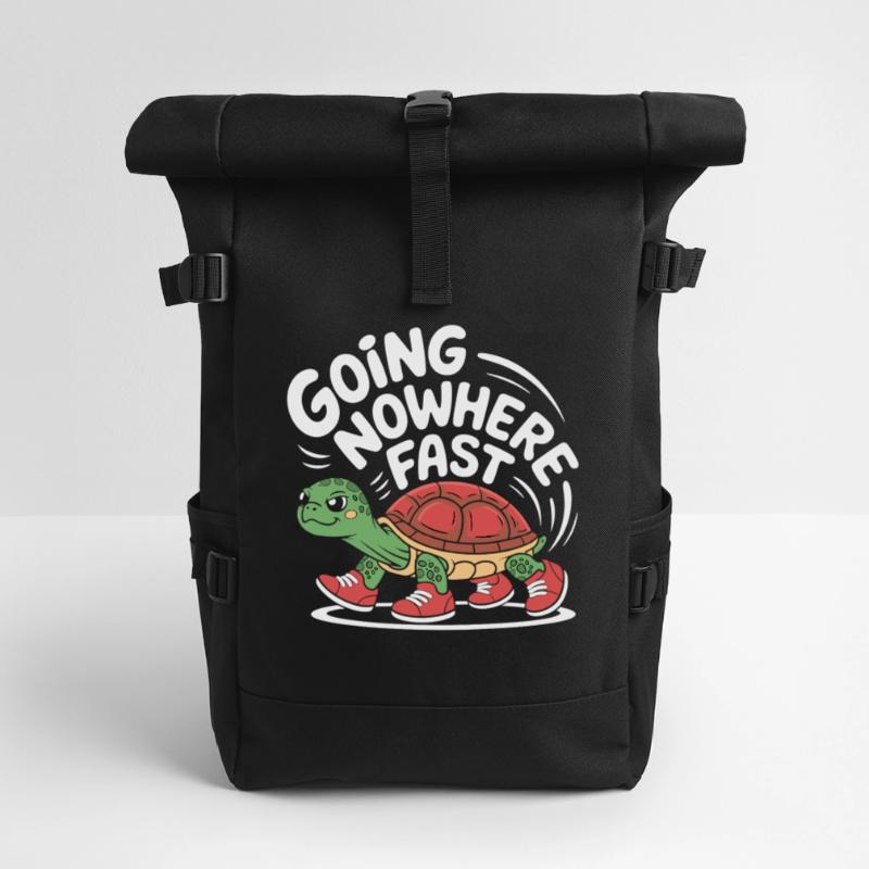 Turtle pace in style Roll Top Backpack