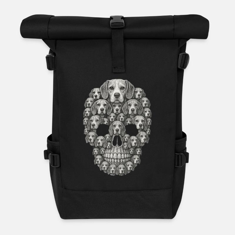Beagle - Rolltop Rucksack - Schwarz