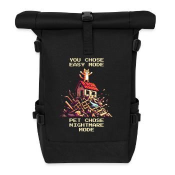 Niveau de l’abri : Cauchemar | Médiation - Sac à dos roll top - noir - Devant