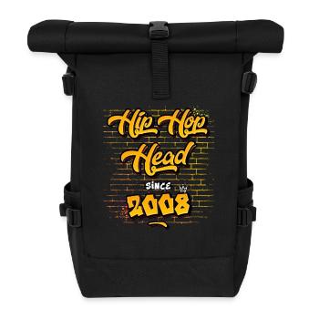 Hip-Hop Head Since 2008 - 17 Years of Fire Rhymes - Roll Top Backpack - black - Front