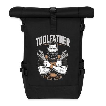 Le Parrain de l’Outil - Chemise Cadeau Artisanale - Sac à dos roll top - noir - Devant