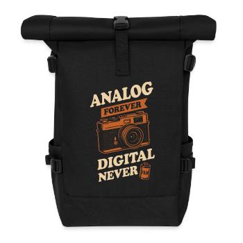 Retro Camera Club Photographie analogique Pellicule Rouleau - Sac à dos roll top - noir - Devant