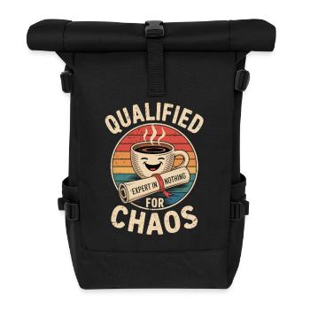 Expert du chaos absolu - Sac à dos roll top - noir - Devant
