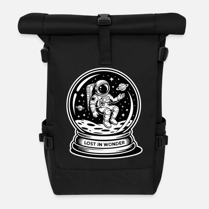 Lost in Wonder - Rolltop Rucksack - Schwarz
