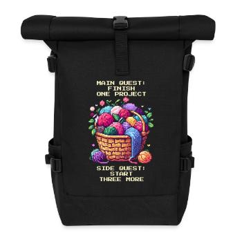 Häkel-Quest: Ein Projekt, drei mehr - Rolltop Rucksack - Schwarz - Vorne
