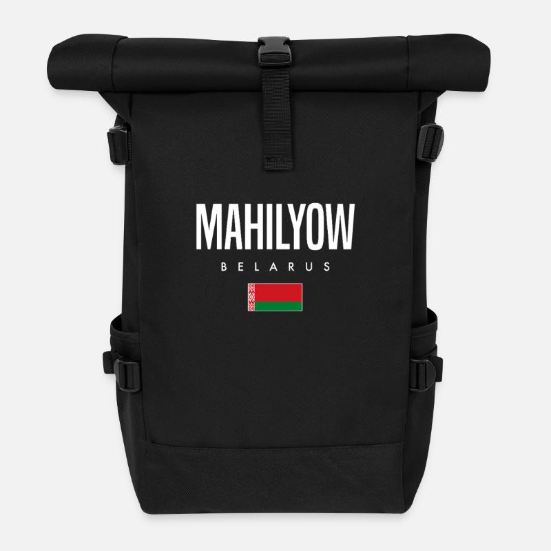 Mahilyow Belarus Weißrussland - Rolltop Rucksack - Schwarz