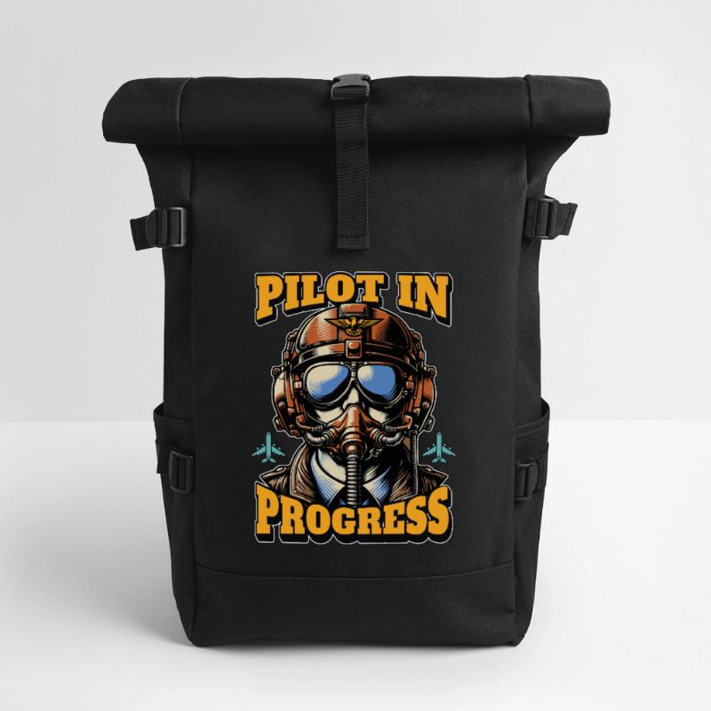 Flight Instructor Pilot In Progress Flight Trainer Rolltop Rucksack