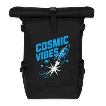 Weltraum-nerd-design Galaxien-erkunder Kosmischer - Rolltop Rucksack - Schwarz - Vorne