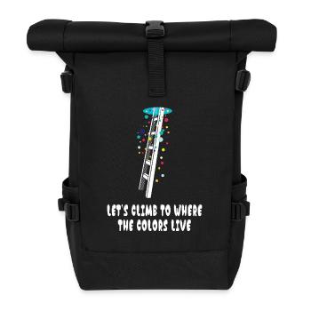 Grimpons là où vivent les couleurs - Sac à dos roll top - noir - Devant
