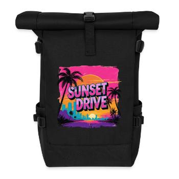 Sunset Drive Palm Trees Skyline - Sac à dos roll top - noir - Devant
