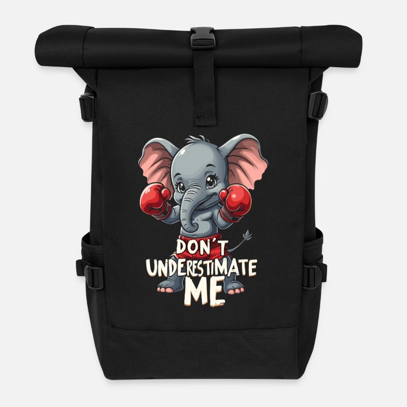 Muay Thai Boxen - Rolltop Rucksack - Schwarz