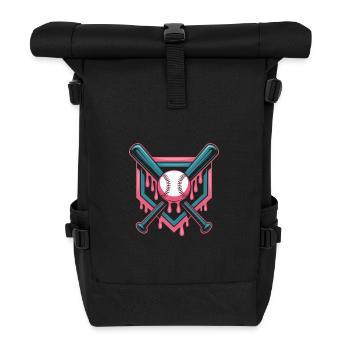 Baseball Batte de baseball - Sac à dos roll top - noir - Devant