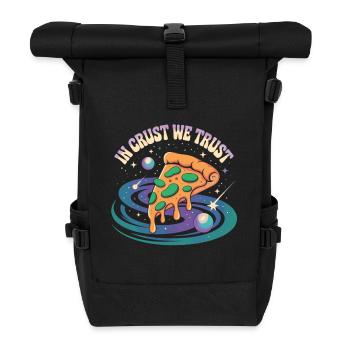 En croûte de confiance - Chemise Pizza Universe - Sac à dos roll top - noir - Devant