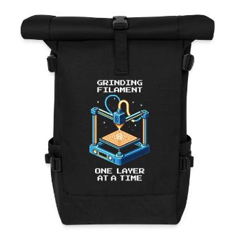 Filament Layer by Layer | 3D Printing Printing Quality - Roll Top Backpack - black - Front