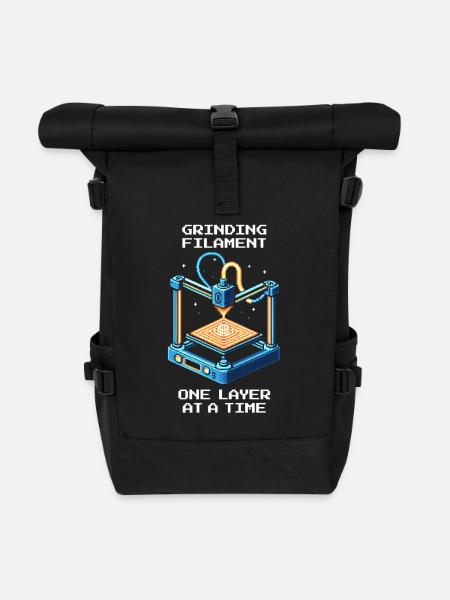 Filament Layer für Layer | 3D-Druck Druckqualität - Rolltop Rucksack - Schwarz