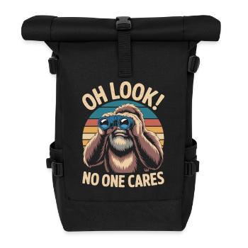 Bigfoot sarcastique - Tout le monde s’en fout - Sac à dos roll top - noir - Devant
