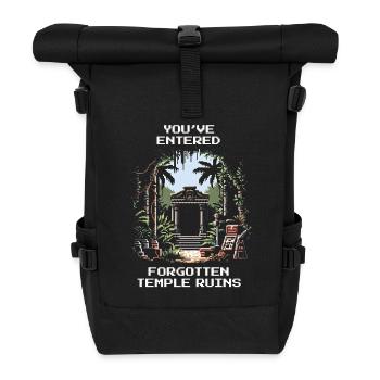 Forgotten Temple | Archaeology Ruins Excavation - Roll Top Backpack - black - Front