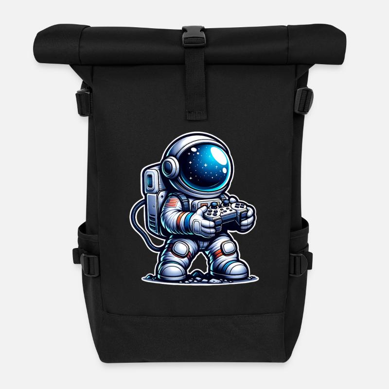 Gaming Astronaut - Rolltop Rucksack - Schwarz