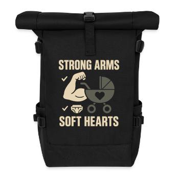 Nursery Dad Fatherhood Pride - Roll Top Backpack - black - Front