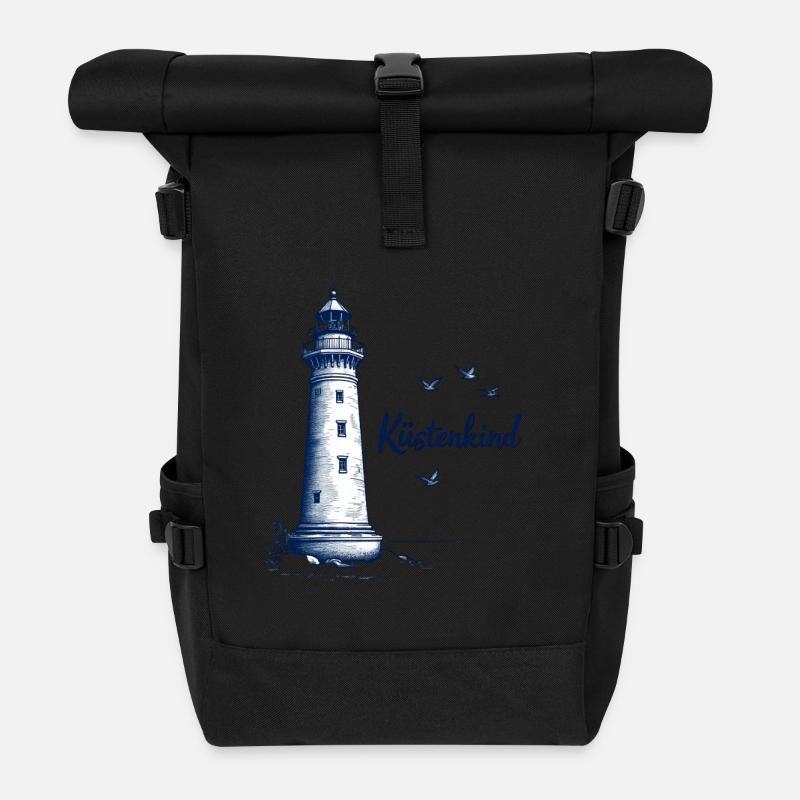 Küstenkind - Rolltop Rucksack - Schwarz