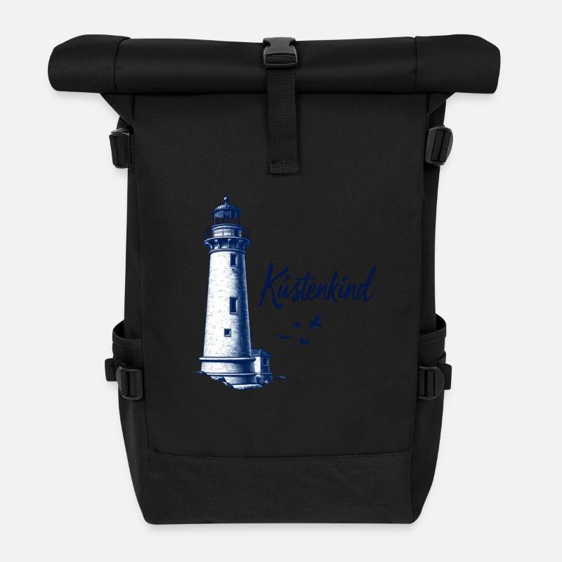 Küstenkind - Rolltop Rucksack - Schwarz
