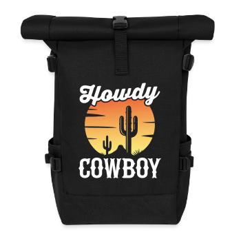 Howdy Cowboy - Roll Top Backpack - black - Front