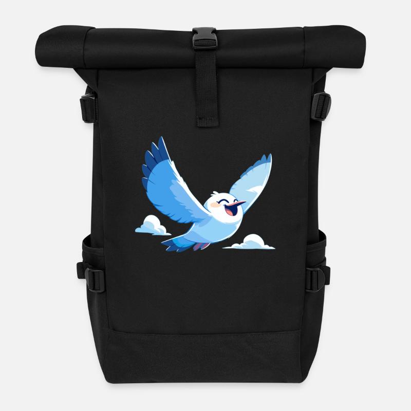 Möwen Möwe - Rolltop Rucksack - Schwarz