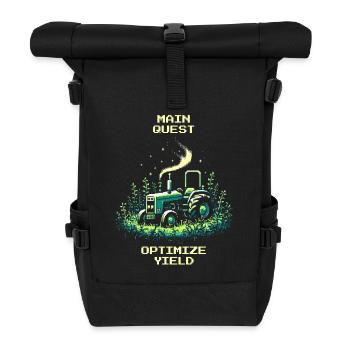 Maximisation du rendement | Agriculture de précision active - Sac à dos roll top - noir - Devant