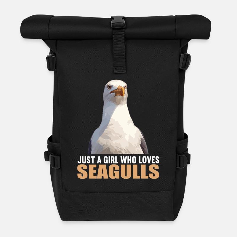 Möwen Möwe - Rolltop Rucksack - Schwarz